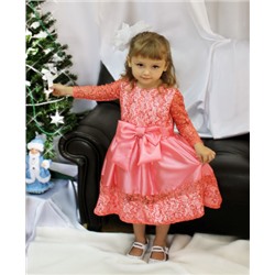 30 Платье праздничное детское (атлас+гипюр)