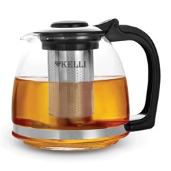 Заварочный чайник Kelli KL-3087 жаропр стекло 1,3л. (24) оптом