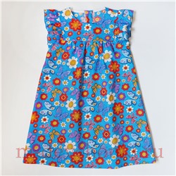 Ситцевое платье для девочки "Цветочная поляна"