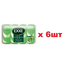 EXXE Туалетное крем-мыло 1+1 4шт*90г Оливковое масло 6шт