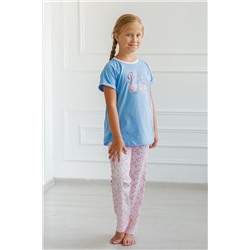 Пижама для девочки Барби подростковая голубая