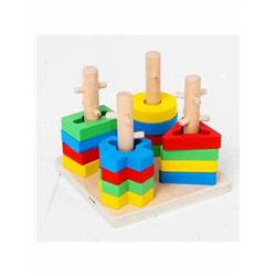 Деревянная пирамидка развивающая игрушка 34813