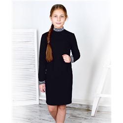 Черное школьное платье для девочки 78972-ДШ17