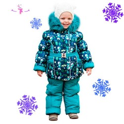 Детский зимний костюм куртка и комбинезон для девочки