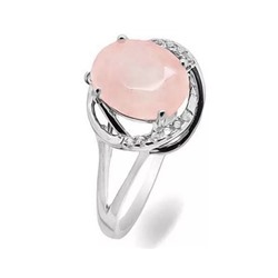 Кольцо, розовый кварц, МЦВ958 Артикул: 635588