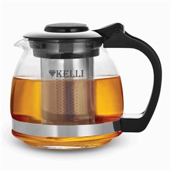 Заварочный чайник Kelli KL-3085 жаропр стекло 0,7л. (24) оптом