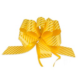 Бант-шар с принтом Полоски, 3 см, жёлтый БЛ-6493