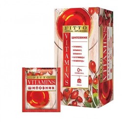 «Fitto», чай травяной Vitamins. Шиповник, 25 пакетиков, 37 гр. KDV