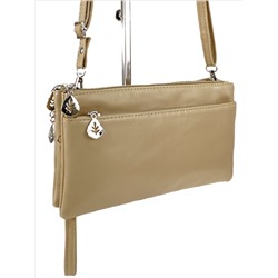 Женская сумка-клатч из мягкой искусственной кожи, цвет светло-коричневый