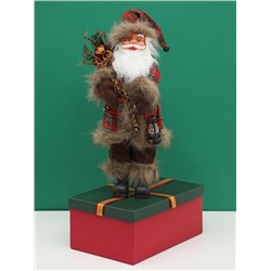 Новогодняя игрушка Санта Клаус (с фонариком) 49 см
