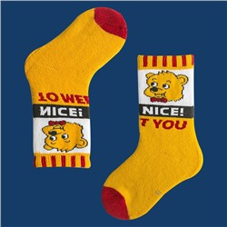 Детские носки утепленные "Рад знакомству"
