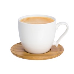 Чашка для капучино и кофе латте 220 мл 11*8,3*7,5 см "Снeжинкa" + дер. подставка