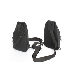 Рюкзак (сумка)  муж Battr-616  (однолямочный),   (USB-заряд),  1отд,  плечевой ремень,  2внеш карм,  черный 254334