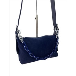Женская сумки из натуральной замши и искусственной кожи, цвет синий