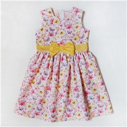 Хлопковое платье для девочки "Цветочный вальс"