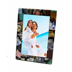 Рамка для фото из самоцветов "Мозайка" вертикальная 130*180*50мм