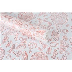 Силиконизированная бумага для выпечки с рисунком "Пицца" (рулон 25м)