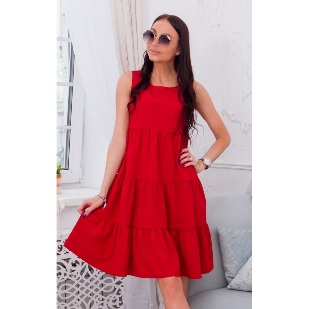 Красные платья лето