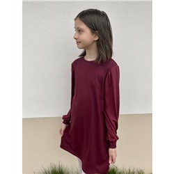 Школьное бордовое платье для девочки 82324-ДШ22