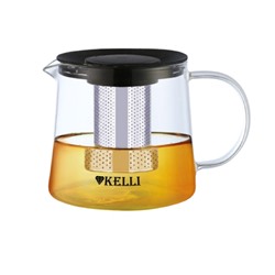 Заварочный чайник Kelli KL-3097 стеклянный 1литр (24) оптом