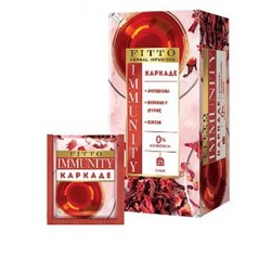 «Fitto», чай травяной Immunity. Каркаде, 25 пакетиков, 37 гр. KDV