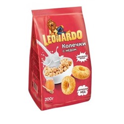 «Leonardo», готовый завтрак «Колечки с мёдом», 200 гр. KDV
