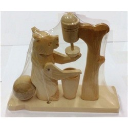 Медведь с умывальником арт.7895 Богородская игрушка (РНИ)