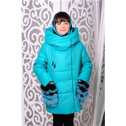 Детскую зимнюю куртку пуховик для девочки Украина