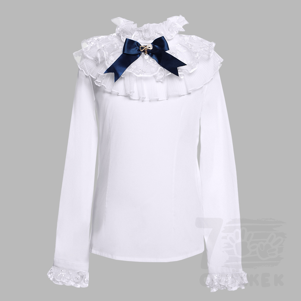 Блузки для девочек нарядные белые