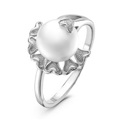 Серебряное кольцо  с жемчугом - 594