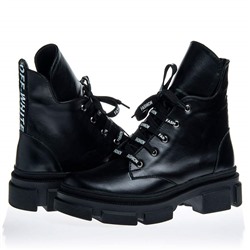 Женские кожаные ботинки LaRose L2336 Черный:
