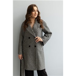 Пальто женское демисезонное 24780 (черно-белый)