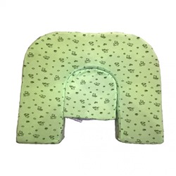 Подушка для кормления двойни «Milk Rivers Twins» с дополнительной подушкой для спины нежно-зелёная с детским рисунком