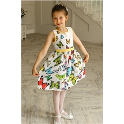 Поплиновое платье для девочки "Бабочки"